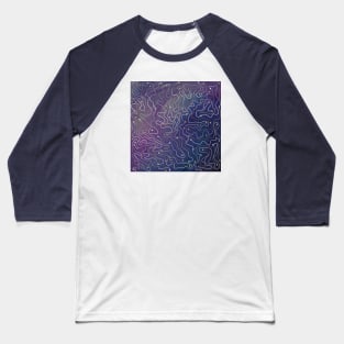 Gold line star sky pattern Baseball T-Shirt